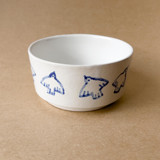 Unique handmade ceramic bowl with birds Serving Bowls