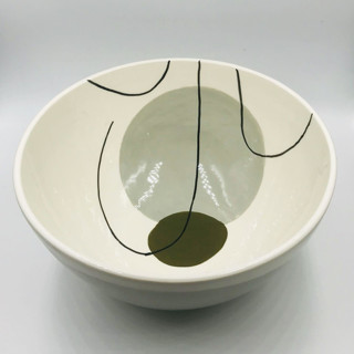 LARGE OLIVE GREEN SALAD BOWL Serving Bowls
