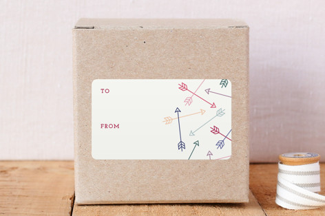 Scattered Arrows Gift Label Stickers