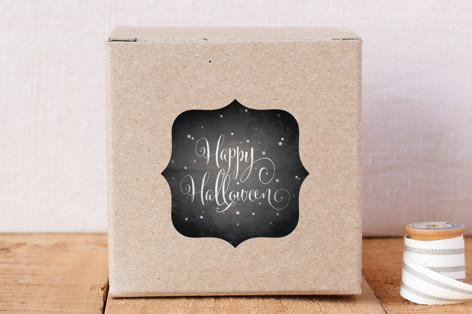 Large Curved Vintage Happy Halloween Stickers