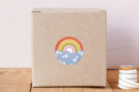 Retro Rainbow Envelope Seal Stickers