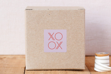 Geometric XO Envelope Seal Stickers