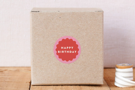 Wavy Birthday Envelope Seal Stickers
