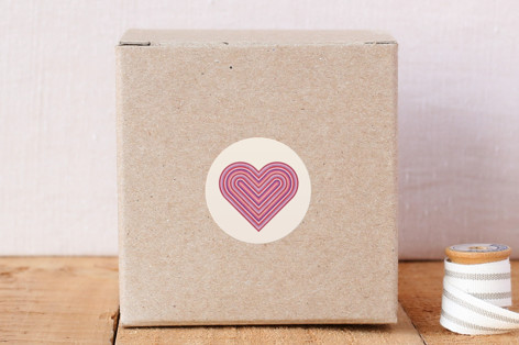 Rainbow Heart Envelope Seal Stickers