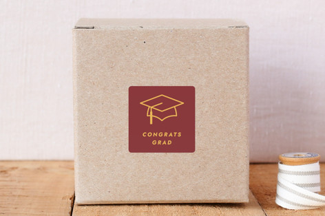 Grad Typography Envelope Seal Stickers