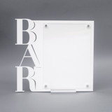 White Acrylic Bar Sign Wedding Signs