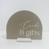 Acrylic Arch Cards & Gifts Sign Wedding Signs