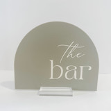 Acrylic Arch Bar Sign Wedding Signs