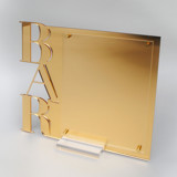 Gold Mirror Acrylic Bar Sign Wedding Signs