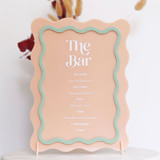 Customizable Wavy Bar Sign Wedding Signs