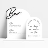 Double Arch White/Black Bar Sign Wedding Signs