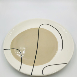 DESSERT PLATE GREIGE Serving Platters and Trays