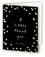 Simple Confetti Foil-Pressed Mitzvah Thank You Cards