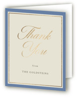 Formal Elegance Foil-Pressed Mitzvah Thank You Cards