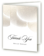 Fringe Cascade Foil-Pressed Mitzvah Thank You Cards
