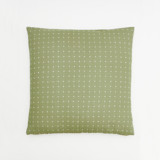 Cross-Stitch Throw Pillow - Sage Throw Pillows