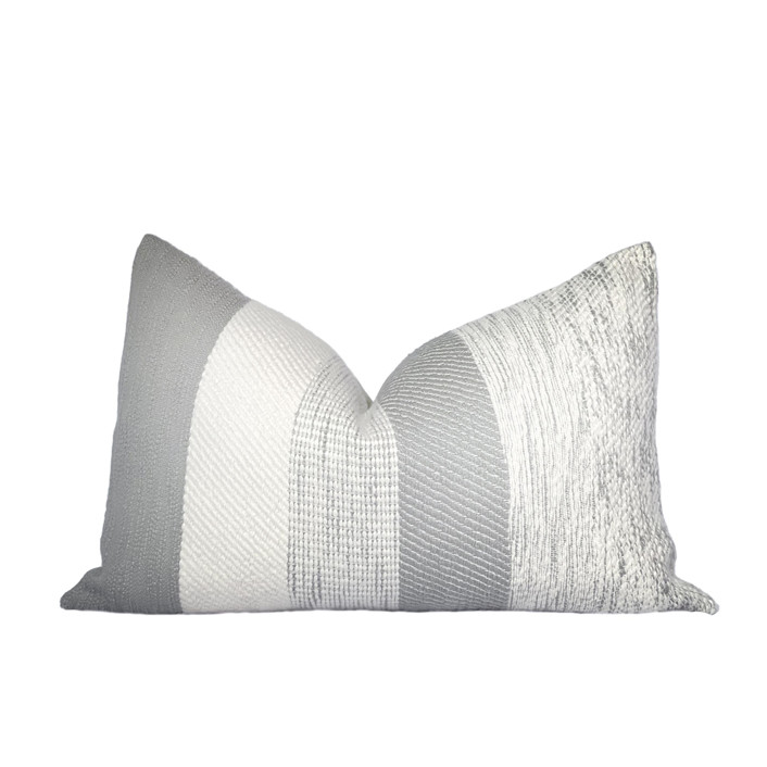 Gray Chambray Decorative Pillow Throw Pillows by Johil Ross Minted