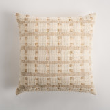 Zenu Pillow Cover Earth Brown & Cream Throw Pillows