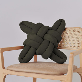 Army Green Vegan Suede Knot Pillow Throw Pillows
