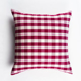 Abigail Plaid Handwoven Cotton Throw Pillow, Size 20" x 20" Throw Pillows