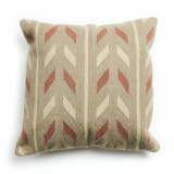 Ero Green Brown Geometric Pattern Hand-woven Jute Cotton Large Pillow Throw Pillows