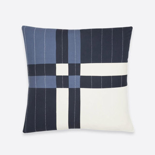 Patchwork Plaid Throw Pillow - Navy Throw Pillows