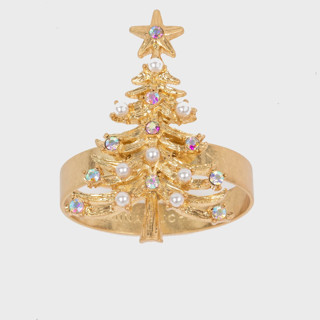 Christmas tree skinny napkin rings, set of four Tabletop Accessories