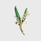 Lily of the valley napkin rings, set of four