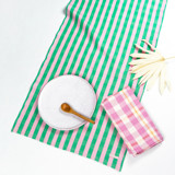 Flora Striped Handwoven Cotton Table Runner Tablecloths and Runners