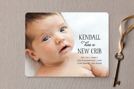 Baby has a New Crib Moving Announcements