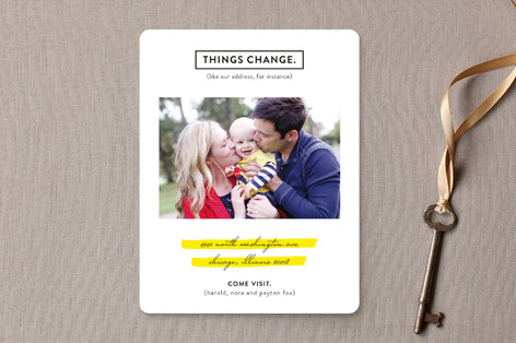 Things Change Moving Announcements