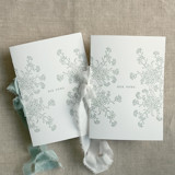 Sage adorable flowers vow book | SET of 2 books | includes 1 her vows and 1 his vows Wedding Vow Books