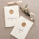 Wax seal His and Hers Vow Book Set - Ivory and Gold Wedding Vow Books