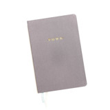 Linen Wedding Vow Book | Gold Foil on Lavender Grey Linen Wedding Vow Books