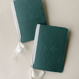 'Our Vows' Embossed Wedding Vow Books, Set of Two, Green Wedding Vow Books