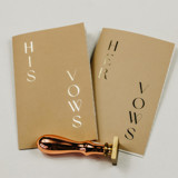 Vow Book Set His and Hers Wedding Vow Books
