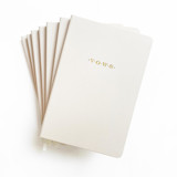 Linen Wedding Vows Book | Gold Foil on Cream Linen Wedding Vow Books