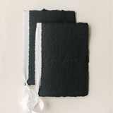 'Our Vows' Embossed Wedding Vow Books, Set of Two, Black Wedding Vow Books