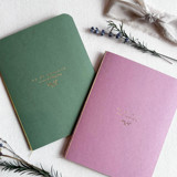 Minimal Gold Foil His and Hers Vow Book Set Wedding Vow Books