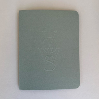Luxe Embossed Unisex Vow Books, Set of Two Sage, Blank Paper Wedding Vow Books