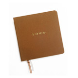 Linen Wedding Vows Book | Gold Foil on Honey Gold Linen Wedding Vow Books