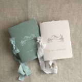 Green mountain wedding vow books | Set of 2 books | includes 1 her vows and 1 his vows Wedding Vow Books