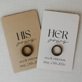 Personalized Vow Book Set His and Hers Wedding Vow Books