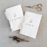 Champagne Glasses Handmade Paper Vow Books Set of Two Wedding Vow Books