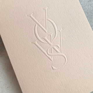 Luxe Embossed Unisex Vow Books, Set of Two Almond_Lined Paper Wedding Vow Books