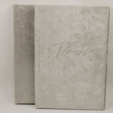 Vow Book Set of 2 Silver Velvet Wedding Vow Books