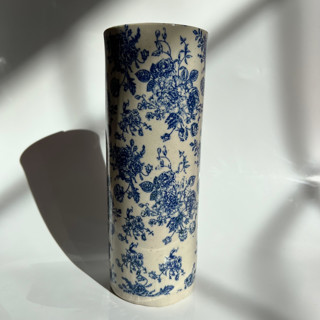 Off White Blue Floral Vase Vases