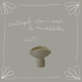 scalloped clam vase/ candleholder (short) Vases