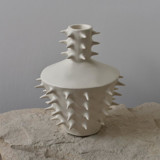 Handmade Ceramic Spikes White Decorative Flower Vase III Vases