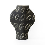 Handmade White Ceramic Vase Dal - Negative Big Rounds Vases